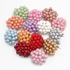 Decorative Flowers 100pc Mini Artificial Fruit Berry Flower Plastic Pearl Stamens Cherry For Wedding Party Gift Box Christmas DIY Wreath