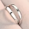 Bagues de cluster Sun Moon Couple Ouvert Bague réglable Cuivre Argent Plaqué Gothique Mariage Jewlery Cadeau Amis pour la plupart des femmes hommes