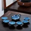 Teaware Sets Red Forest TeapotJingdezhen Blue And White Porcelain Tea Set Double Heat-resistant Kung Fu Cup Ceramic