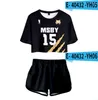 Kvinnors träningsdräkter haikyuu !! MSBY Black Jackals Women Fashion 3D Print Sexy Two Piece Set Soft T-shirt och Elastic Shorts Japanese Anime