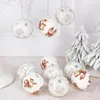 Décorations de Noël 1/2pcs 8cm Boule de mousse blanche Arbre de Noël Pendentifs suspendus Ornement pour l'année de la maison Navidad Natel