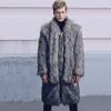 Mens Imitation Fur Coat Designer Warm Lapel Casual Large 2GJQ