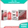 EU warehouse disposable vapes 15K puff 15000 puffs e cigarette crystal vapes colorful Disposable E-cigarettes with huge vapor