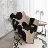 Blankets Black White Flower Throw Blanket Woven Sofa Towel Cover Home Decor Dust Camping Mat Tassel Braided Tapestry