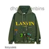 Dames Tie Dept Speckle Print Dye Sweaters Lanvin Designer Heren Branded Co Streetwear Graffiti Galleryys Losse capuchon