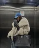 Luxury Lapel faux päls fluffig jacka kappa kvinnor lösa långärmade varma rockar kvinnlig vinter mode dam överrock streetwear 240124
