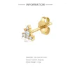 Pendientes MC S925 plata geométrica diamante apilamiento temperamento para mujeres Piercing pendiente joyería regalos Brincos Aretes