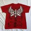 Cyber ​​bzdurowa graficzna koszulka Y2K gwiazda czaszka drukowana koszulki z krótkim rękawem japońskie emo 00s vintage e-dziewczyna gotycka T-shirt kobiety 240129