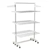Hangers Heavy Duty 3 Tier Laundry Rack- Stainless Steel Clothing Shelf For Indoor/Outdoor Use