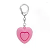 Keychains Security Anti Attack Self Defense Alarm Keychain Mini Heart Shape 130Db Loud Sound Women Kids Safety Personal