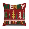 Pillow Merry Christmas Home Decorative Linen Cover Year Festival Living Room Sofa Pillowcase Bedroom Waist