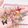 Kettingen Kpop glanzende schattige vlinder hanger ketting voor dames cocktailparty dames kleurrijk kristal