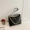 Shoulder Bags Underarm bag for women 2023 new winter crossbody bag niche design single shoulder bag high-end diamond grid chain bagH2422