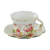 Domowy europejski styl retro kości China Flower Coffee Cup i spodek Styl angielski