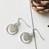 Boucles d'oreilles pendantes, 12 paires, couleur argent, petit crochet à disque, Style Simple, conception de disque rond, vente en gros