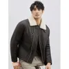 Original Ecological Fur Integrated Mens Leather Jacket Sheepskin Motorcycle Winter Designer Wool NI63