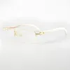 Handmadehighend Demi-monture de lunettes en corne de bœuf pour hommes et femmes d'affaires grand visage jambe de printemps ultra légère avec verre myopie 240118