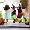 Party Decoration Halloween Witch Broom Purple Orange Green For Masquerade Cosplay Costume Accessories Kid Toy Gift