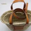 2024 Evening Bags 3 Size Beach Bags Classic Style Fashion Handbags Womens High Quality Pure Hand Woven bagss Straw Shopping Vacation summer woven purse