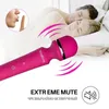 Kraftfulla klitoris vibrator USB Ladda Magic Wand AV Vibrator Massager Sexuell produkt Erotiska sexleksaker för kvinnor Vuxen 18 240126