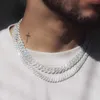 Fashion Necklace Pass Test 8-14mm Wide GRA Moissanite Diamond Gold Sterling Sier Cuban Link Chain for Men Hip Hop Necklaces