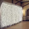 3M 100 200 300 LEDカーテンストリングライトフラッシュガーランド素朴な結婚式のパーティー装飾テーブルブライダルシャワーバチェロレットサプライC244D