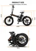 US STOCK AOSTIRMOTOR A20 Electric Bike 500W Mountain Ebike 36V Battery 20Inch 4.0 Fat Tire Beach Cruiser City Bike