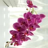 الزهور الزخرفية 7/11 رؤساء الفراشة الاصطناعية الأوركيد مزيفة phalaenopsis السيليكون PVC تلمس حقيقي الزفاف ديكور المنزل