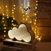 Nattljus 3D Novelstjärnor Cloud Christmas Tree Light Infinity Mirror Tunnel Lamp Creative LED för barn Baby Toy Gift