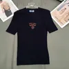 T-shirts en tricot pour femmes Designer 24 * Début du printemps Nouvelle image de style de piste synchronisée SML trois tailles F4U0