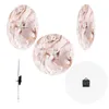 Wall Clocks Rose Gold Marble Pinkish Texture Printed Clock For Bedroom Luxury Pink Watercolor Background Contemporary Watch