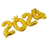 Parti Dekorasyon Yıl 2024 Sayı Folyo Balonlar Gül Altın Gümüş Balon Mutlu Noel Dekorasyonları Ev Navidad Noel için