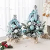 Decorações de Natal 30/40cm Mini árvore de mesa simulada cedro casa shopping janela 2024 adicionar atmosfera de ano