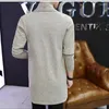 Suéteres para hombres 2024 Primavera Otoño Color Sólido Moda Con Cuello En V Manga Larga Punto Cardigan Hombre Casual Suelto Media Longitud Todo Partido Outwear