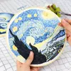 Arts and Crafts Van Gogh Starry Sky DIY Zestaw haftowy z wzorem Hoop Drukowane ręczne szwy igłowe szycie sztuka sztuka kropla