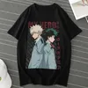 Men's T Shirts Izuku Midoriya Deku MANGA T-shirts Japanska anime tshirt unisex skjorta grafiska kvinnor boku ingen hjälte akademi mode tee