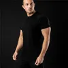 Plain T Shirt Männer Mode T-shirts Sommer Baumwolle Kurzarm T-shirt Fitness Herren Gym Kleidung Casual Sport T Shirts 240202