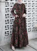 Ethnische Kleidung 2024 ZANZEA Frauen Bohemian Floral Gedruckt Sommerkleid Herbst Langarm Muslimischen Dubai Türkei Abaya Hijab Kleid Islamischen