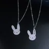 Pendentif Colliers Simple Bad Bunny Collier En Acier Inoxydable Perles Chaîne Pour Femmes Accessoires D'été Hip Hop Mode Belle Bijoux Animal