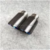 Muffler Blue Stainless Steel For Akrapovic Exhaust Tips Carbon Car Er Styling2Pcs Drop Delivery Mobiles Motorcycles Parts System Dh0Wv