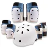 Esportes profissionais patinação de rolo engrenagem protetora joelho cotovelo suporte pulso guarda capacete conjunto skate protetor para crianças adulto 240124