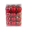 Décoration de fête 24 pièces boules de noël en plastique 3 cm décorations d'arbre maison ornement suspendu pour noël 2024 Navidad décor cadeau