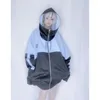 Kvinnors hoodies höst och vinter skarv avslappnad dragkedja kawaii japanska harajuku kvinnor huva kappkläder gotiska punk streetwear damer