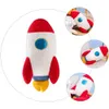 Wurfkissen, das Raketenspielzeug umarmt, Blumenverzierungen, dekoratives Spielzeug, groß, PP-Baumwolle, für Kinder und Kinder, Weltraumspielzeug 240117