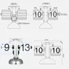 テーブルクロッククロックレトロ小型スケールオートフリップ装飾デスクステンレススチール内部ギアクォーツデスクトップホーム装飾