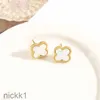 Jewelry Women Luxury Earrings Gold Clover Earring Sweet Designer Letters Cute Four-leaf Clover Engagement Multiple Options 9KEO