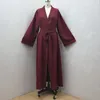 Roupas étnicas Simples Mulher Muçulmana Abaya Dubai Luxo Turco Saudita Abayas Abertas para Mulheres Kimono Islam Oração Roupas Kaftan Hijab Robe