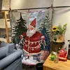 Blankets Xmas Merry Christmas Santa Claus Decoration Throw Blanket Home Sofa Cover Festive Atmosphere Tapestry Drop