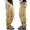 Salopette pour hommes, pantalon décontracté, ample, droit, multi-poches, travail, résistant à l'usure, Sports de plein air