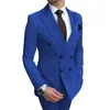 Costumes pour hommes 2024 Mode Hommes Slim Boutique Double Boutonnage Couleur Solide Sina Costume de mariage 2 pièces Ensemble Robe Blazers Veste Pantalon Pantalon